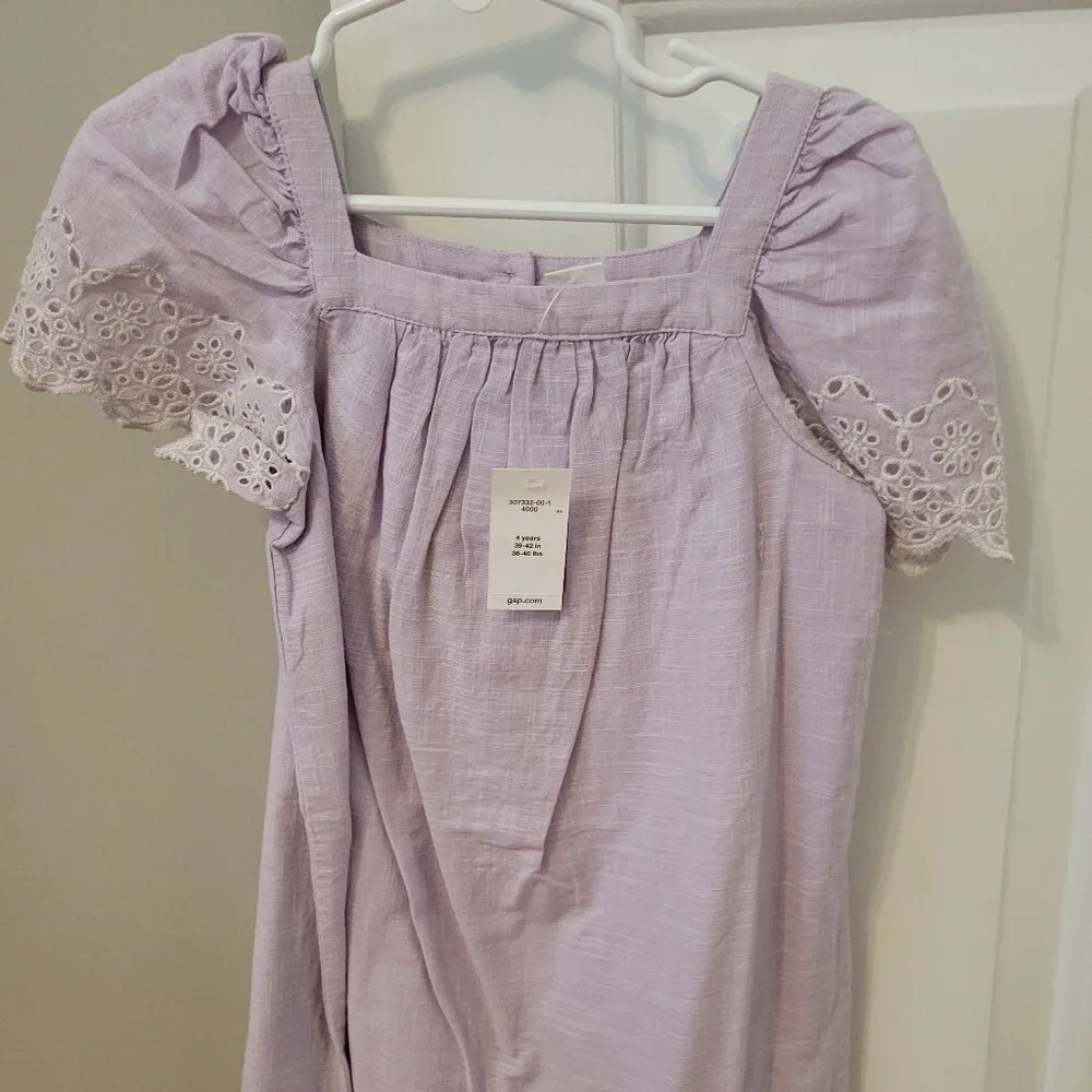 NWT Gap Girls Size 4T Purple Dress - Picture 1 of 7